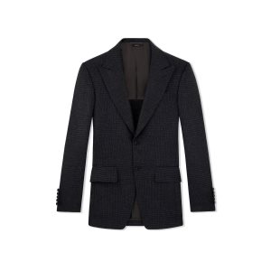 Trajes Tom Ford Prince Of Wales Cooper Jacket Hombre Grises | 28FEQLUKZ